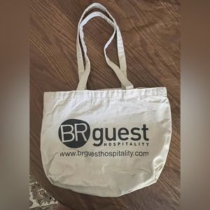 BR Guest Hospitality beige tote bag with zipper